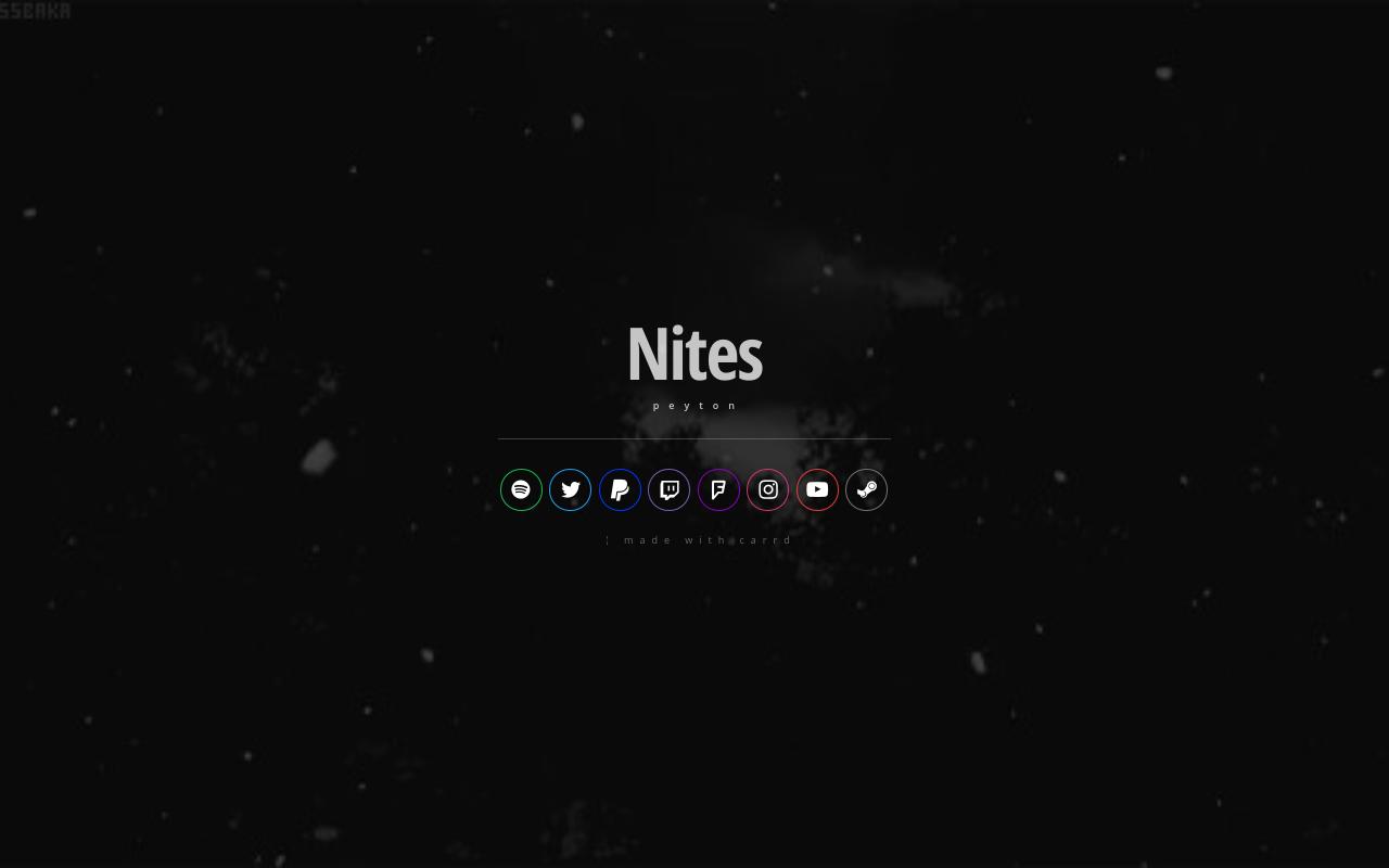 Carrd profile picture for @nite